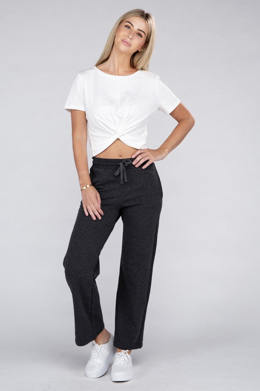 Stacey B's Lounge Wide Pants with Drawstrings