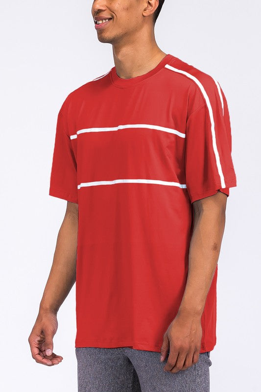 Stacey B's Round Neck Tape Stripe T Shirt