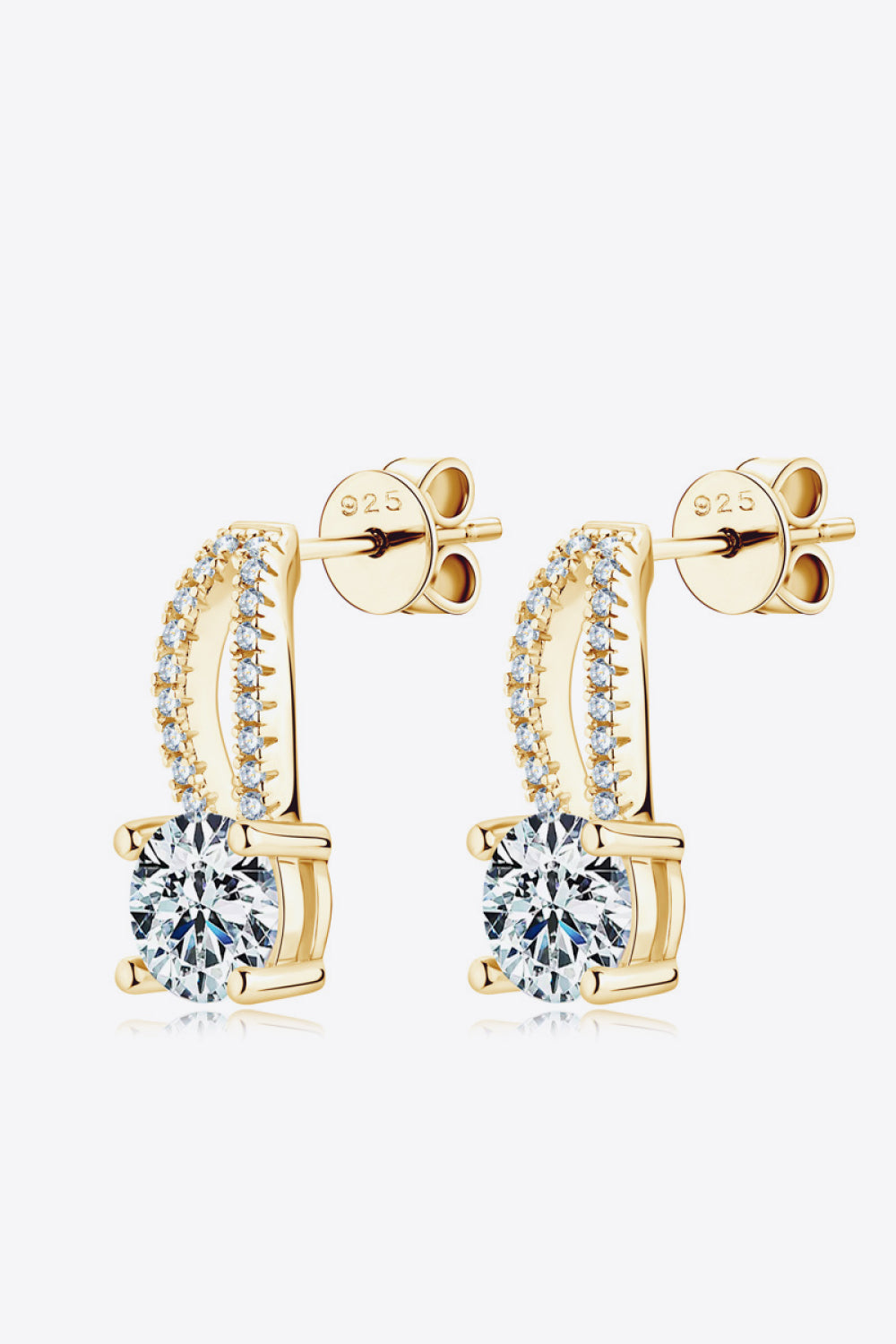 Stacey B's 1 Carat Moissanite 925 Sterling Silver Earrings