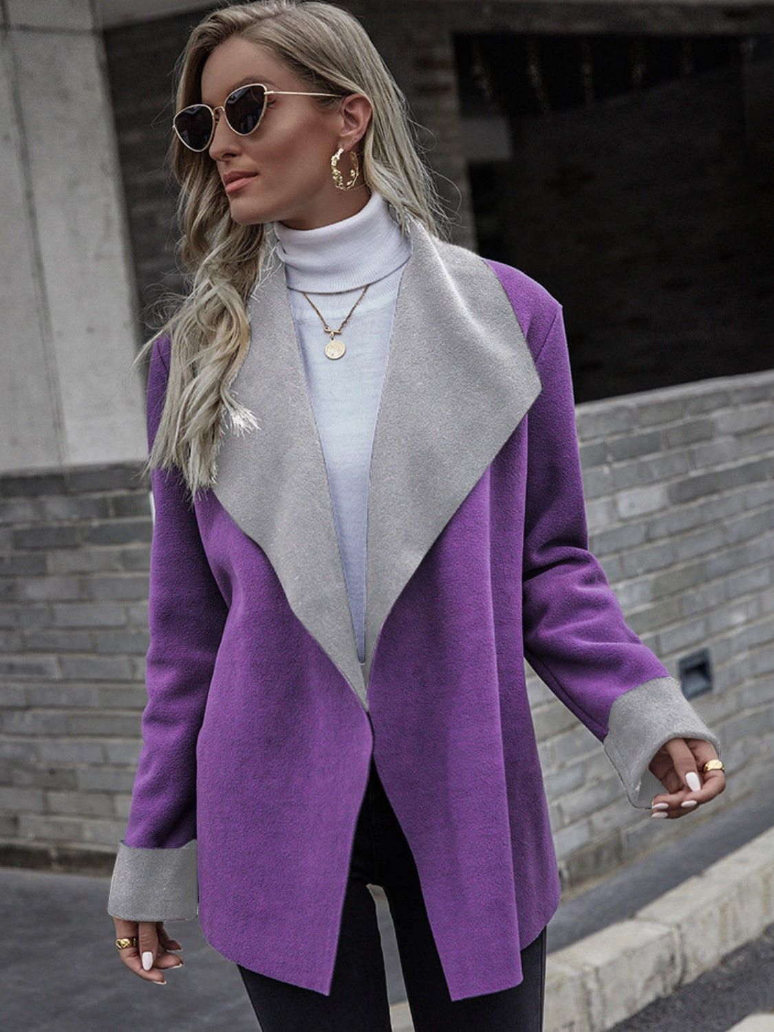 Stacey B's Open Front Long Sleeve Jacket