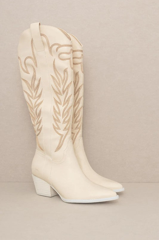 Stacey B's Samara-Embroidery Western knee High Boots