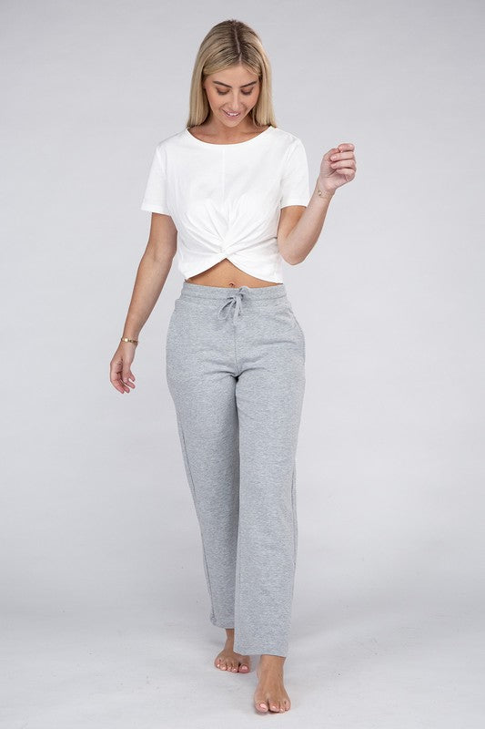 Stacey B's Lounge Wide Pants with Drawstrings