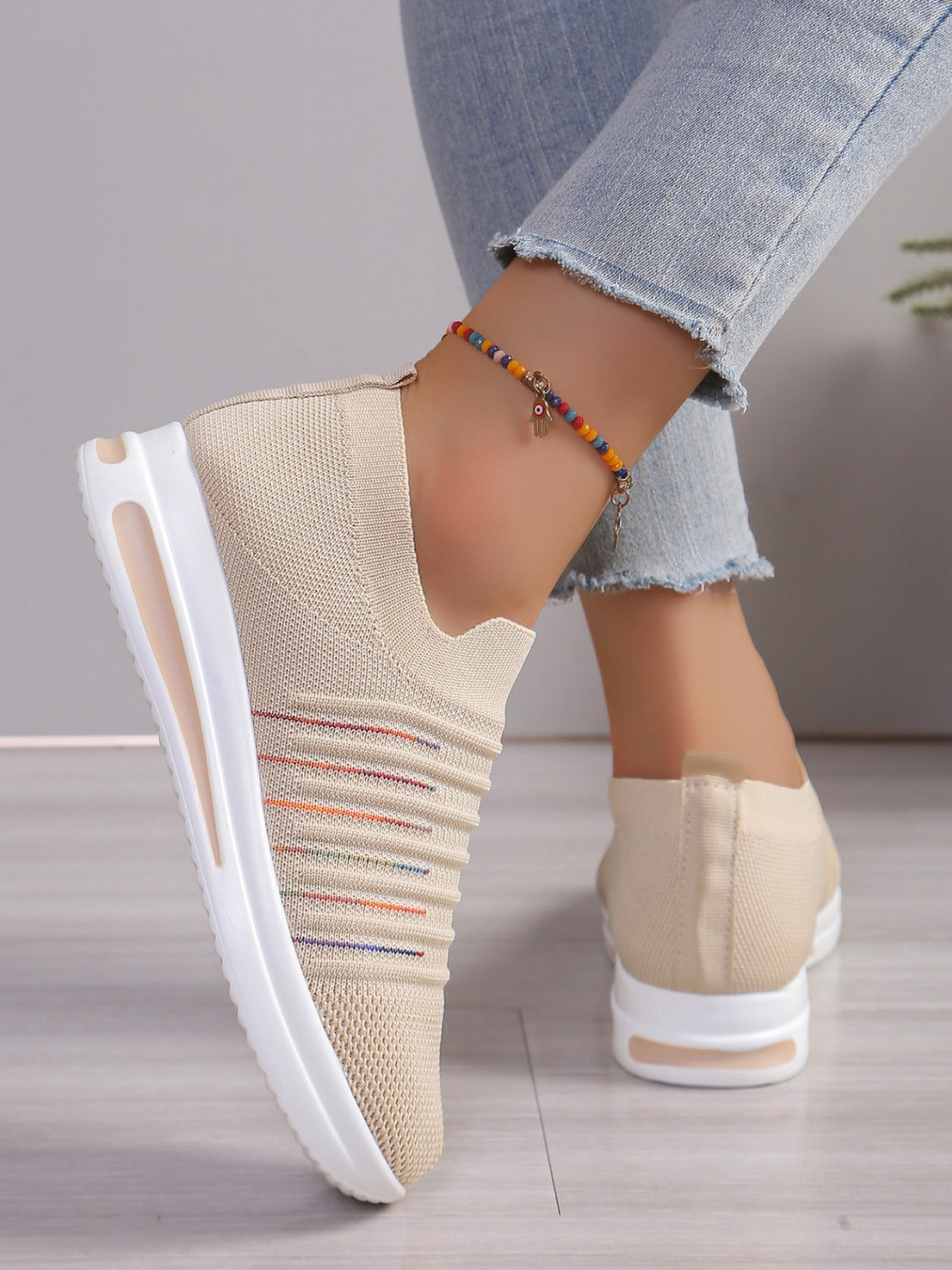 Stacey B's Breathable Mesh Wedge Sneakers