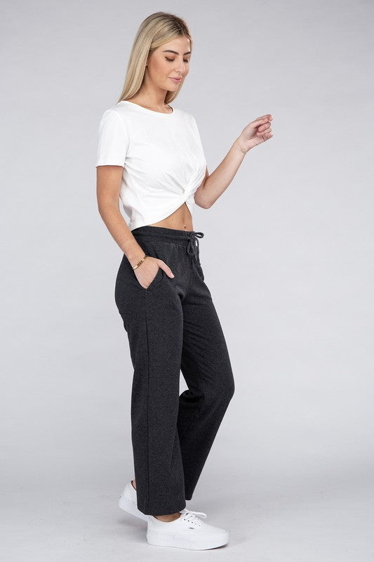 Stacey B's Lounge Wide Pants with Drawstrings