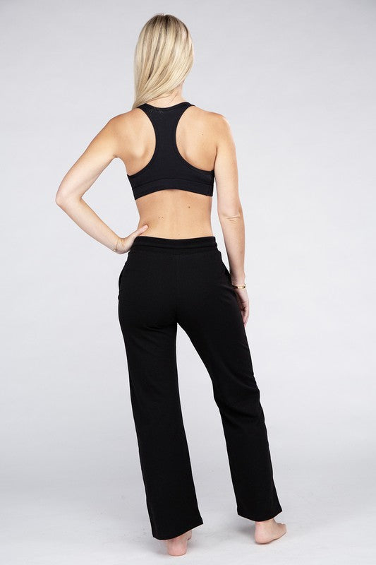 Stacey B's Lounge Wide Pants with Drawstrings