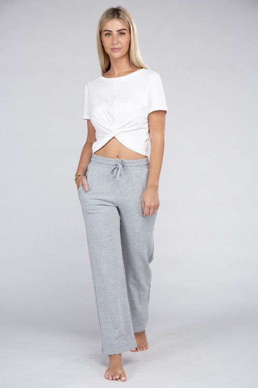 Stacey B's Lounge Wide Pants with Drawstrings