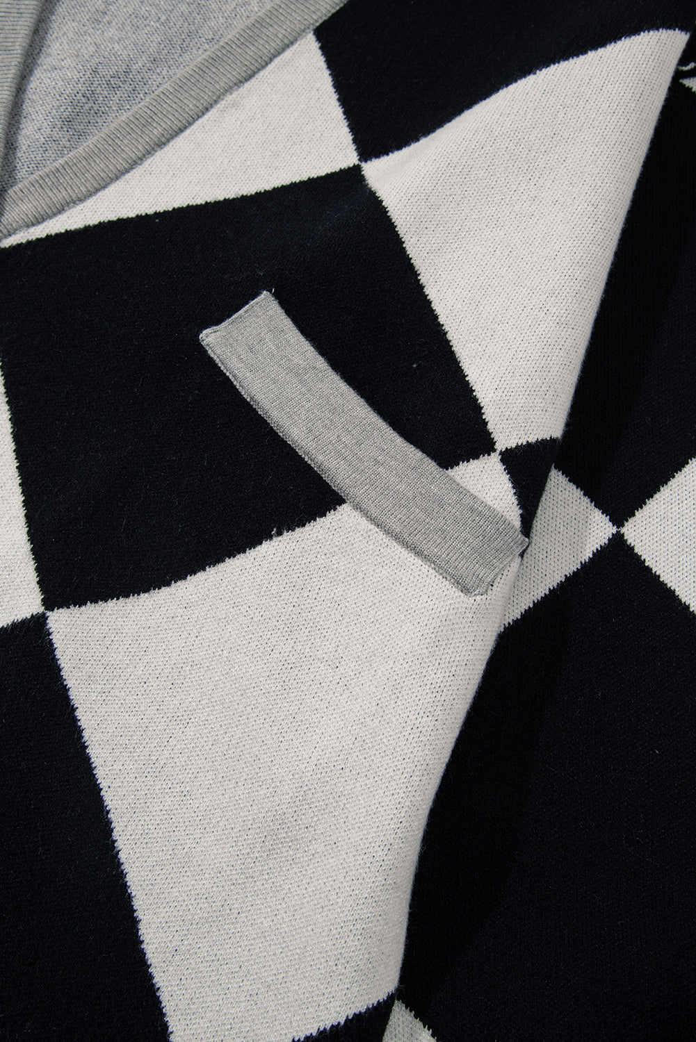 Stacey B's Black Colorblock Drop Shoulder Buttoned Loose Cardigan