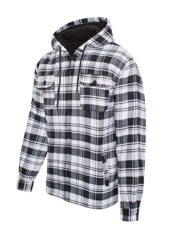 Stacey B's Men's Flannel Sherpa Lining Jacket