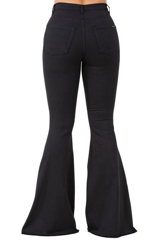 Stacey B's Angela Bell Bottom Jean in Black-Inseam 30