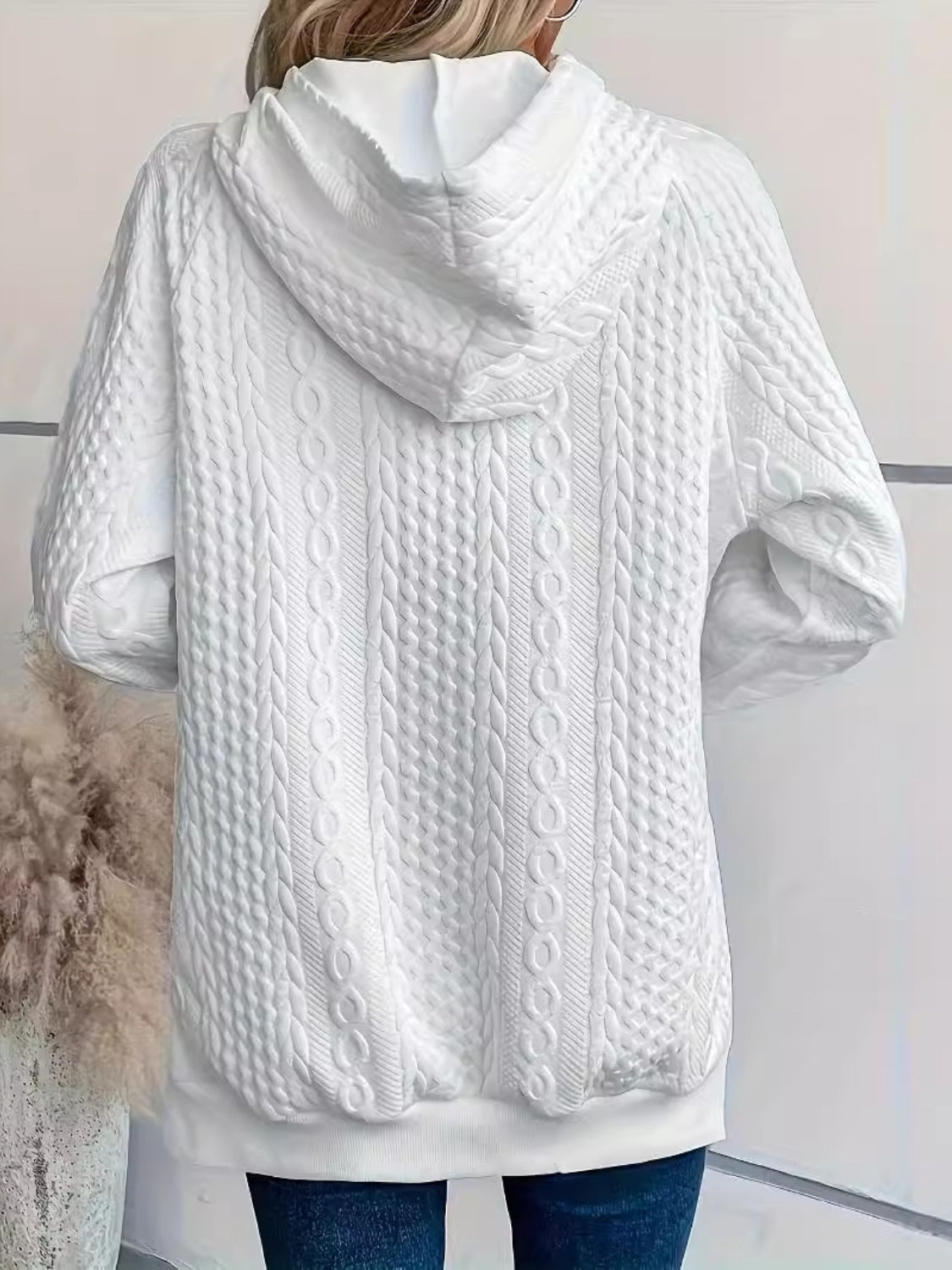 Stacey B's Texture Long Sleeve Hoodie