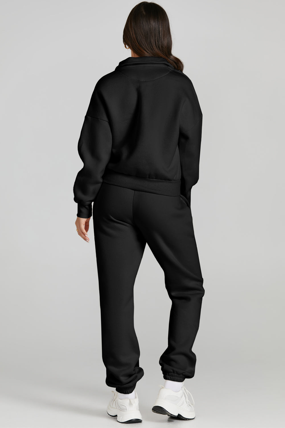 Stacey B's Quarter Zip Top and Drawstring Pants Active Set