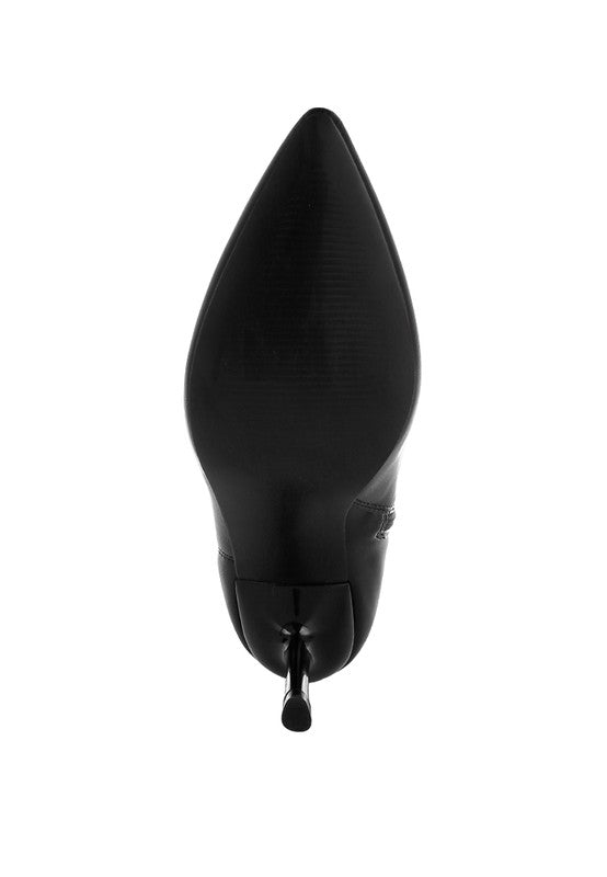 Stacey B's Pumila Stiletto Heel Sock Boots