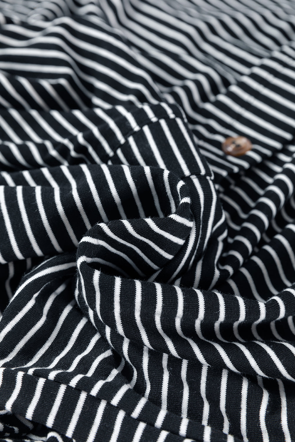 Stacey B's Black white Striped Print Buttoned Wide Leg Sleeveless Jumpsuit