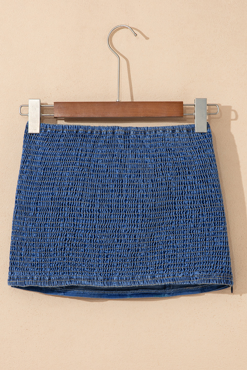 Stacey B's Sail Blue Vintage Bow Front Smocked Back Denim Tube Top