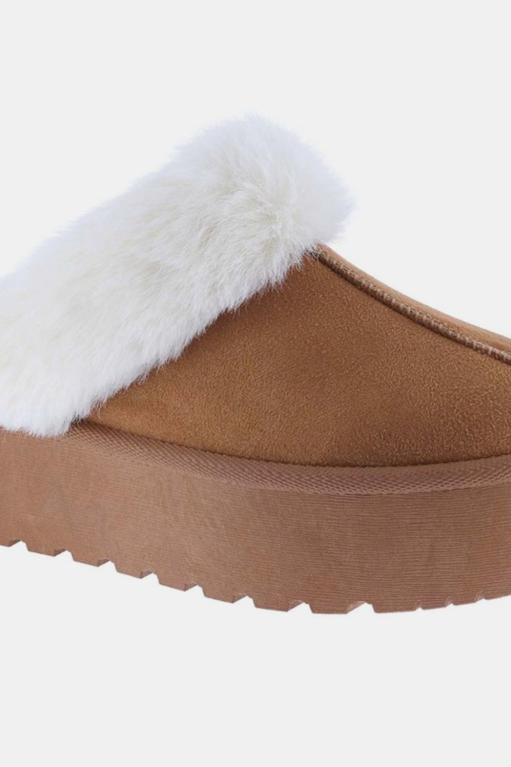 Stacey B's Weeboo Thick Bottom Fur Trim Snow Slippers