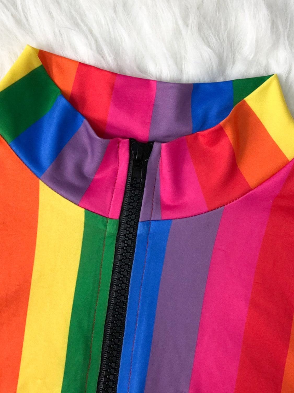 Stacey B's Contrast Half Zip Top and Brief Swim Set
