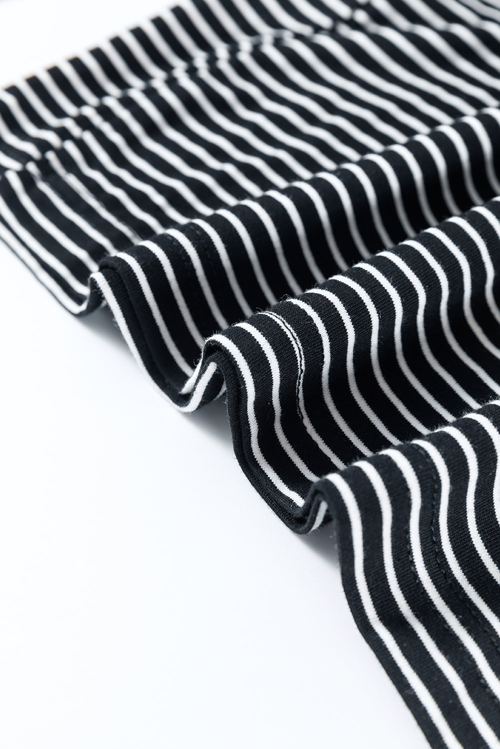 Stacey B's Black white Striped Print Buttoned Wide Leg Sleeveless Jumpsuit