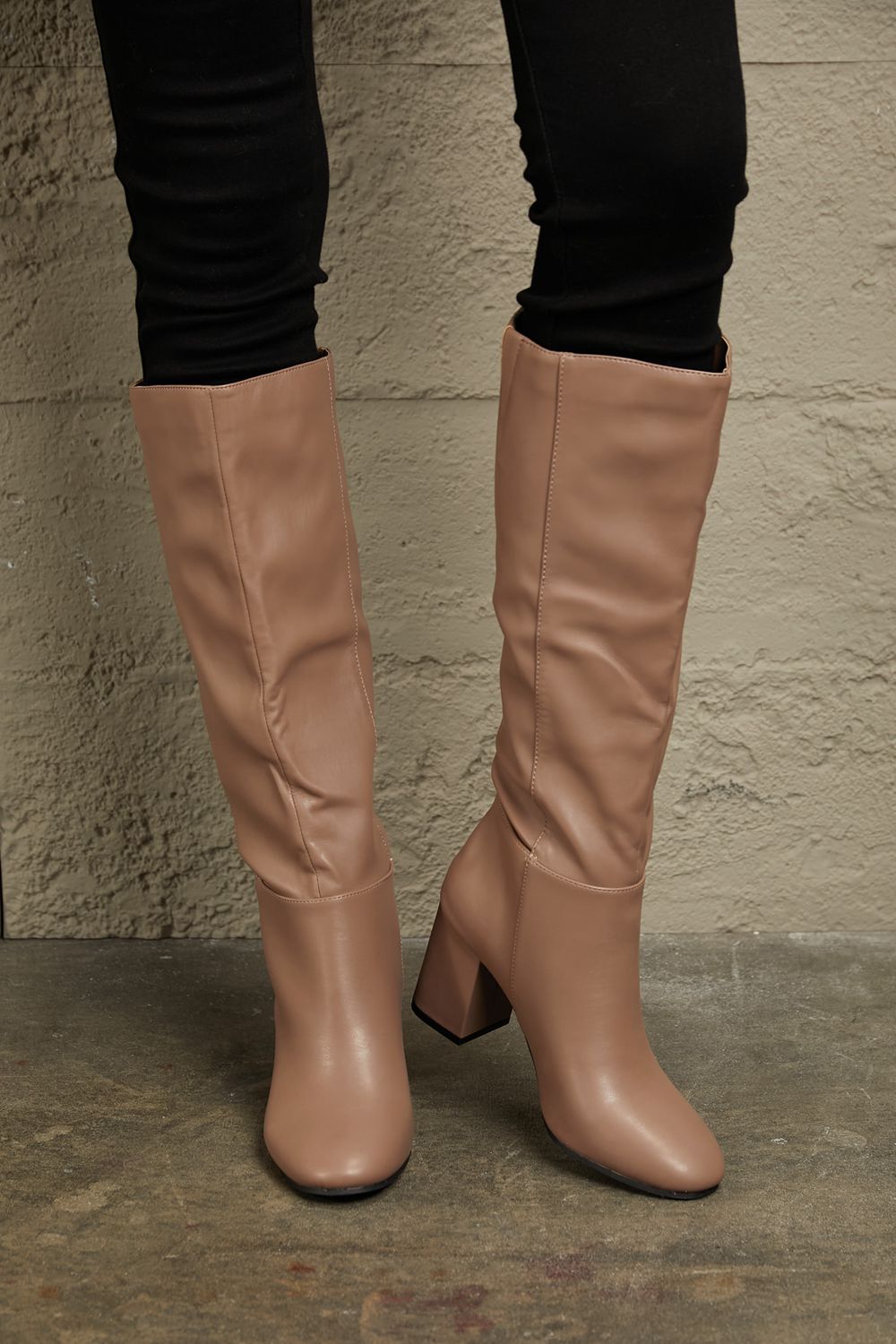 Stacey B's East Lion Corp Block Heel Knee High Boots