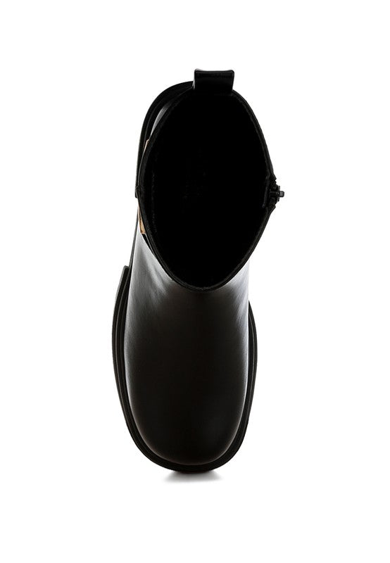 Stacey B's Corsac Buckle Belt Ankle Boots