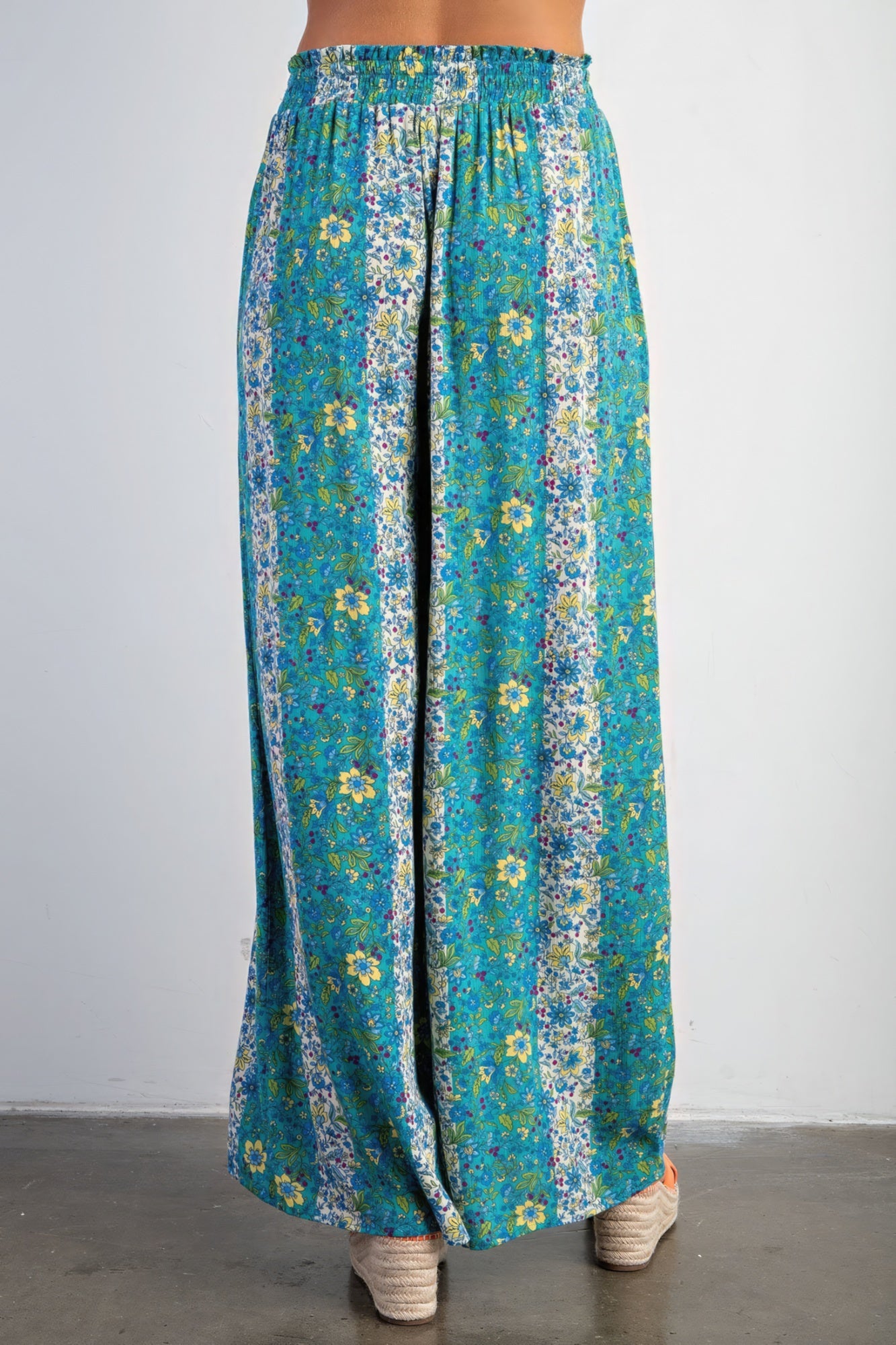 Stacey B's Floral Print Gauze Palazzo Pants