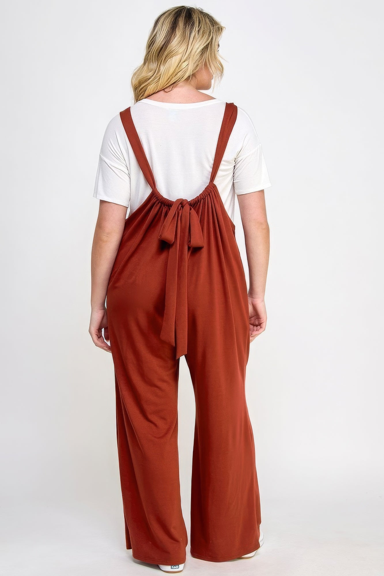 Stacey B's French Terry Wide Leg Jumpsuit Overalls