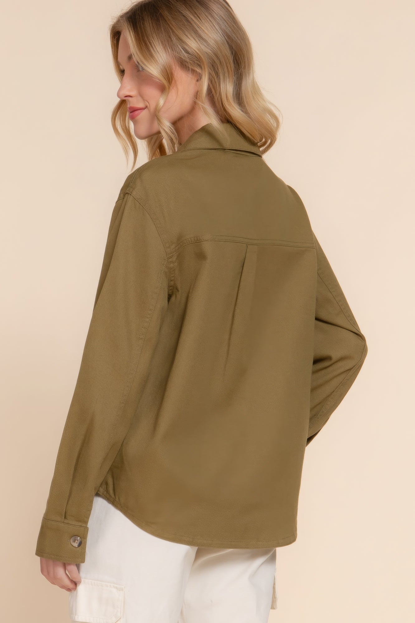 Stacey B's Button Down Cotton Denim Shacket