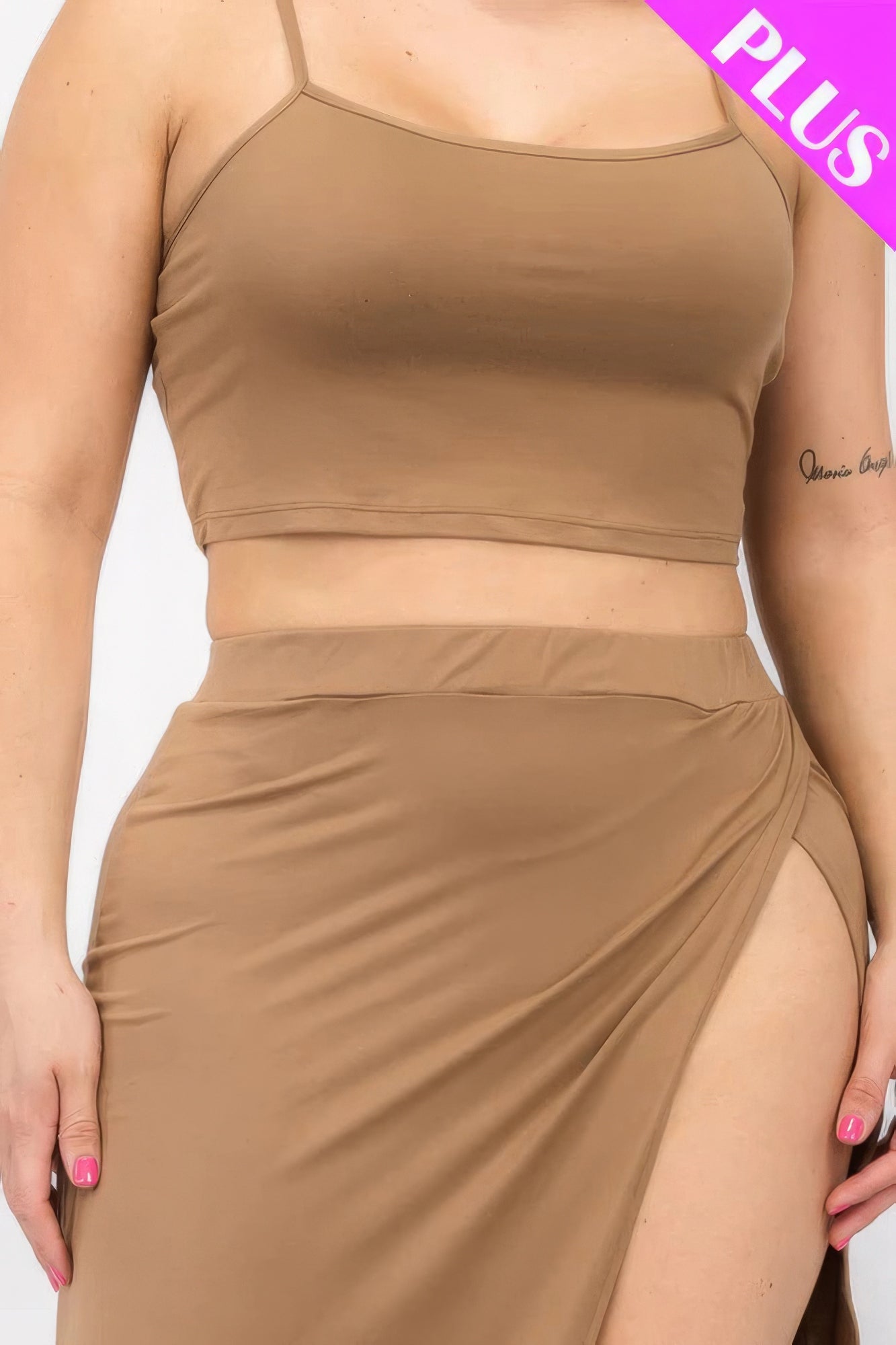 Stacey B's Crop Cami & Split Thigh Maxi Skirt Set