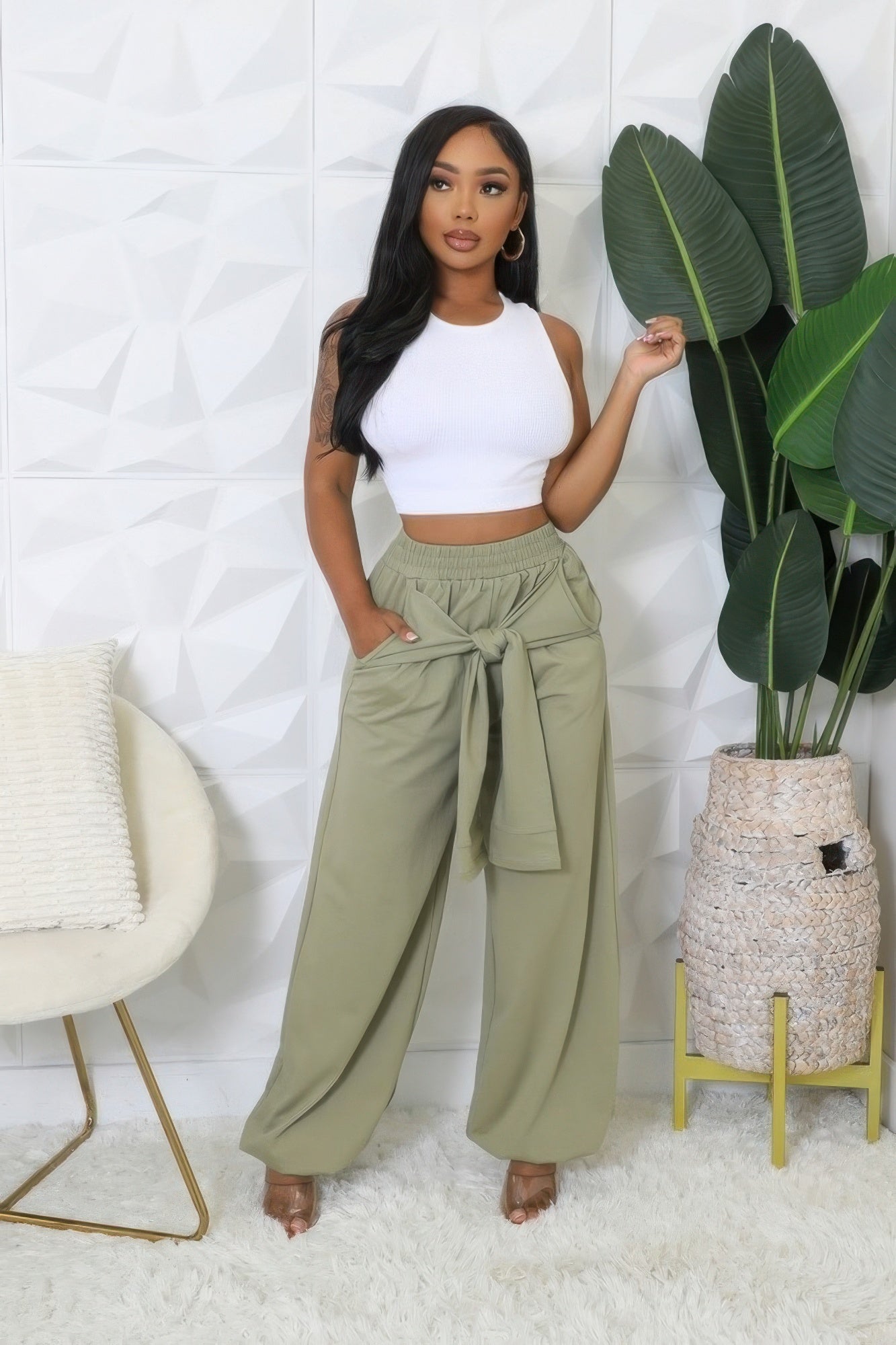Stacey B's High-waisted Stretch Pants