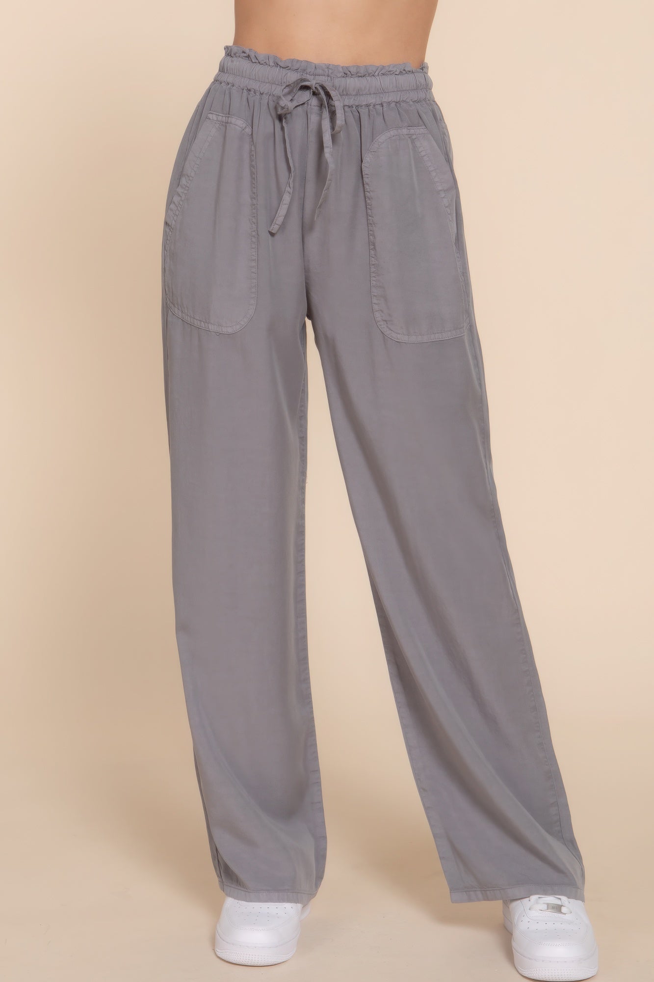 Stacey B's Elastic Waist Tencel Long Pants