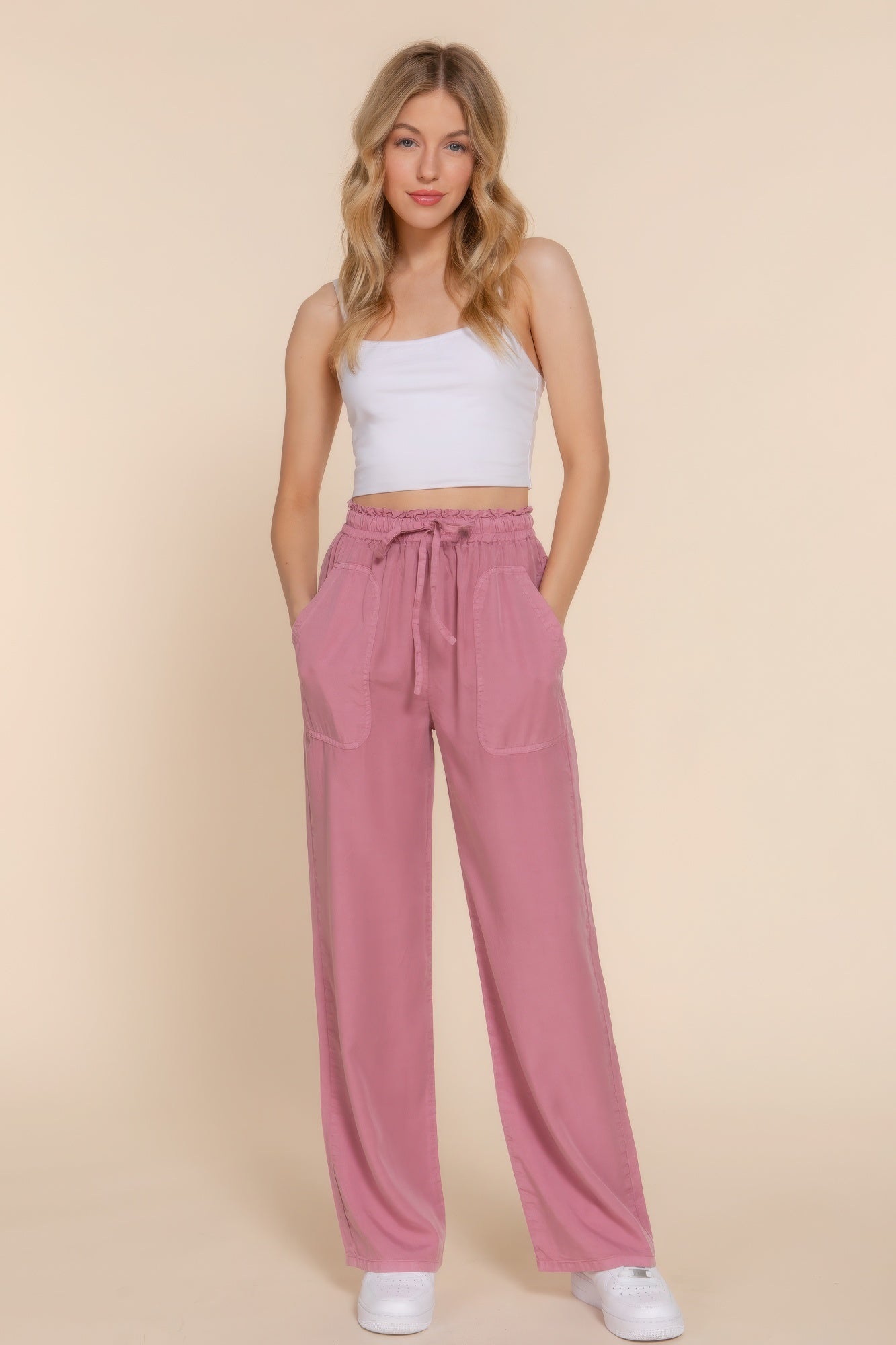 Stacey B's BElastic Waist Tencel Long Pants