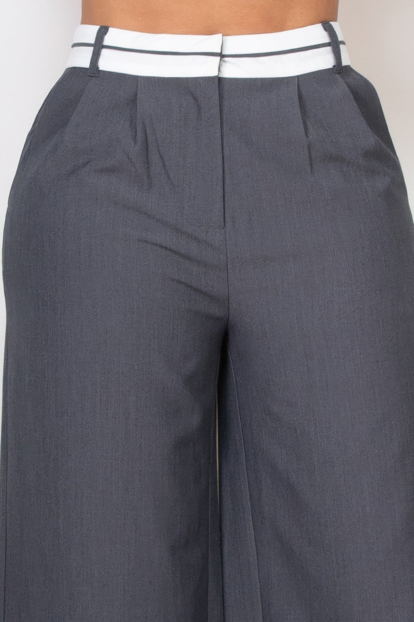 Stacey B's Pleated Double Waistband Pants
