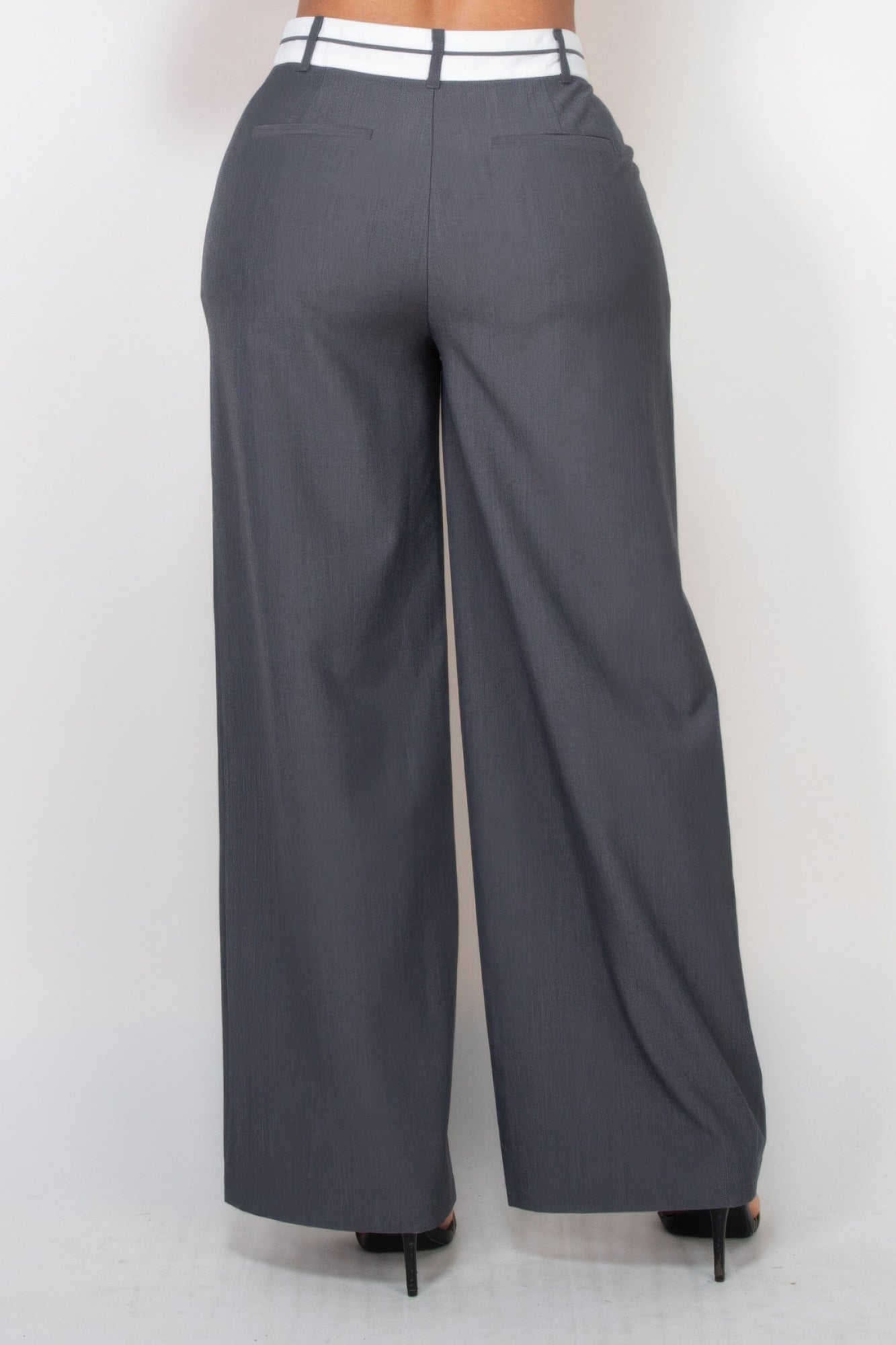 Stacey B's Pleated Double Waistband Pants