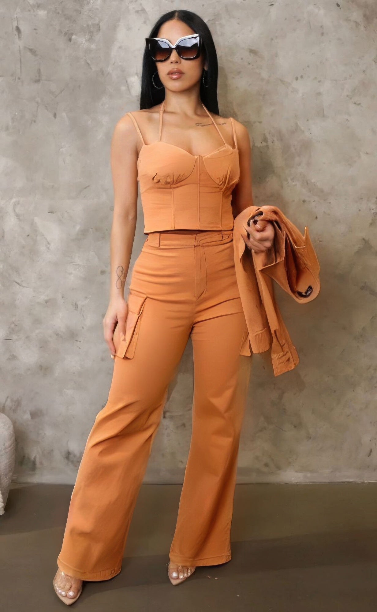 Stacey B's Crop Jacket 3pcs Set