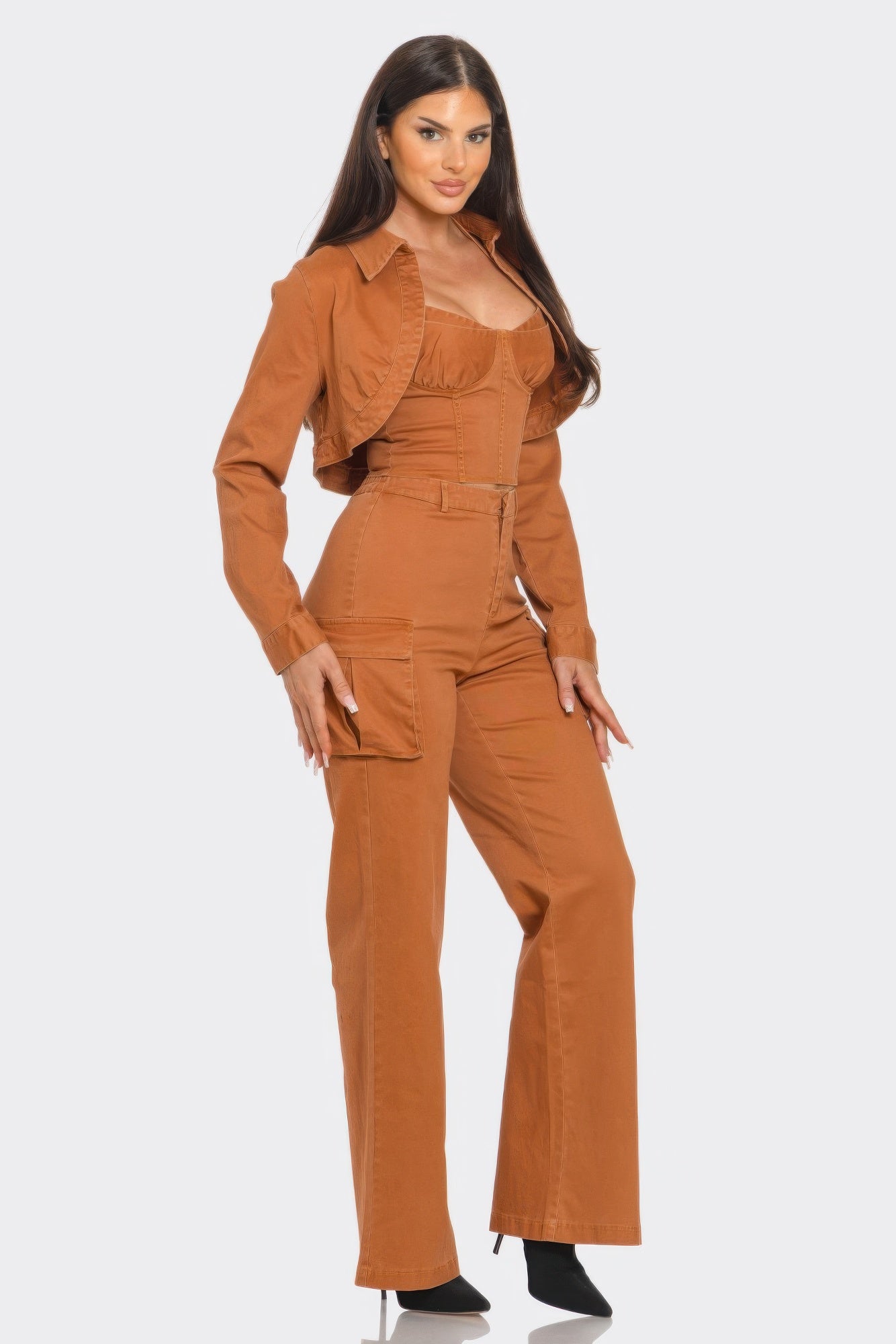 Stacey B's Crop Jacket 3pcs Set