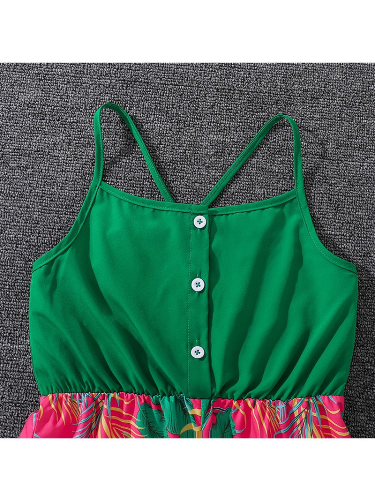 Stacey B's Contrast Color High-waisted Straight Leg Baggy Girl Clothing Sets