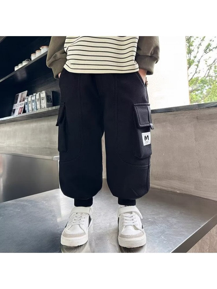 Stacey B's Cartoon Flounce Cargo Pocket Pants Boys Stylish & Fun