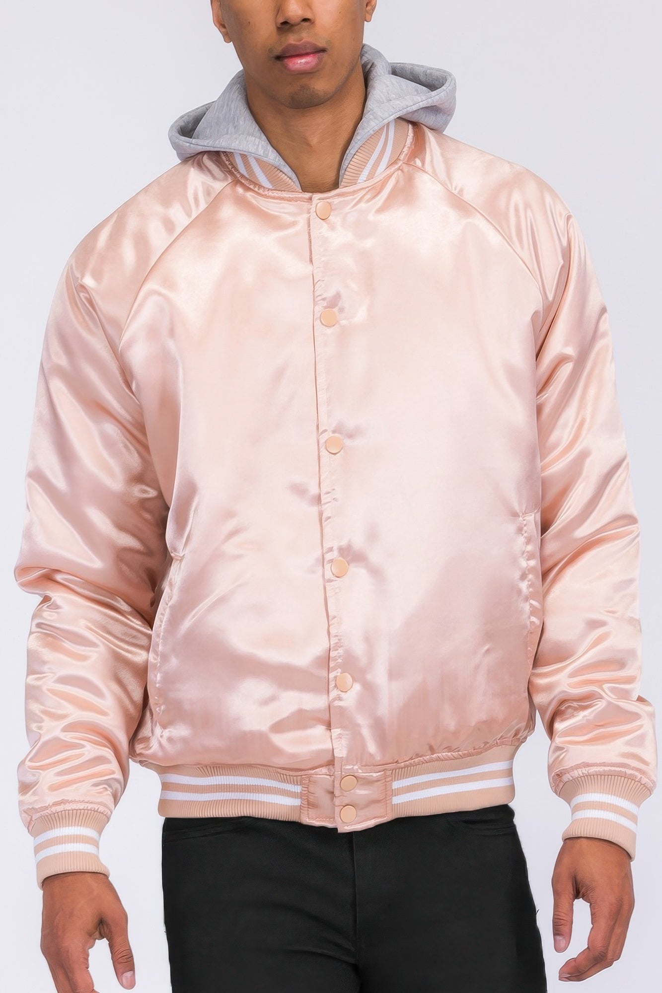 Stacey B's Satin Varsity Bomber Jacket