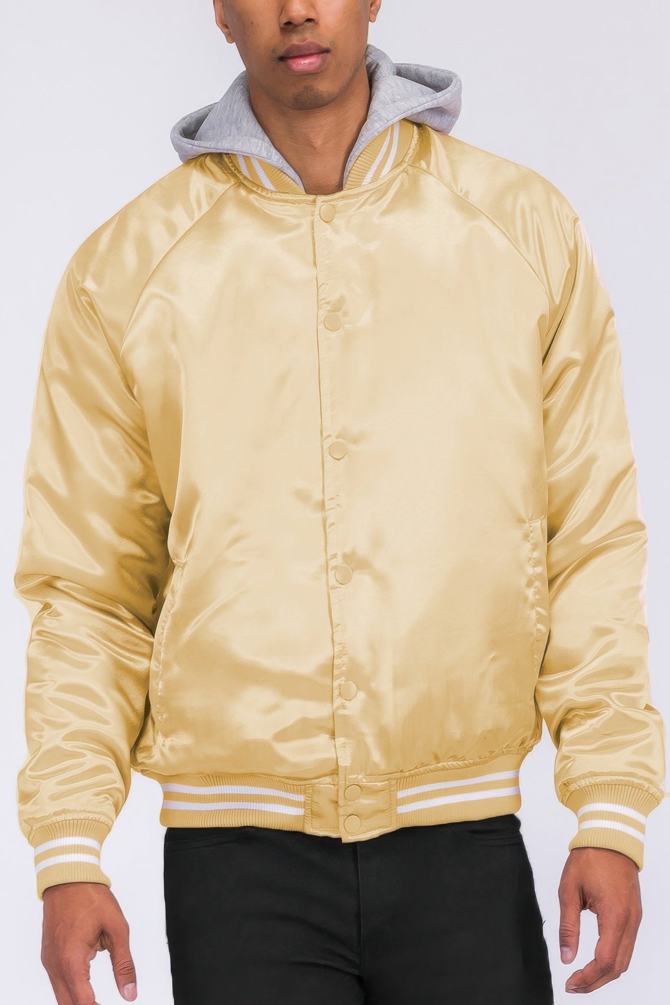 Stacey B's Satin Varsity Bomber Jacket