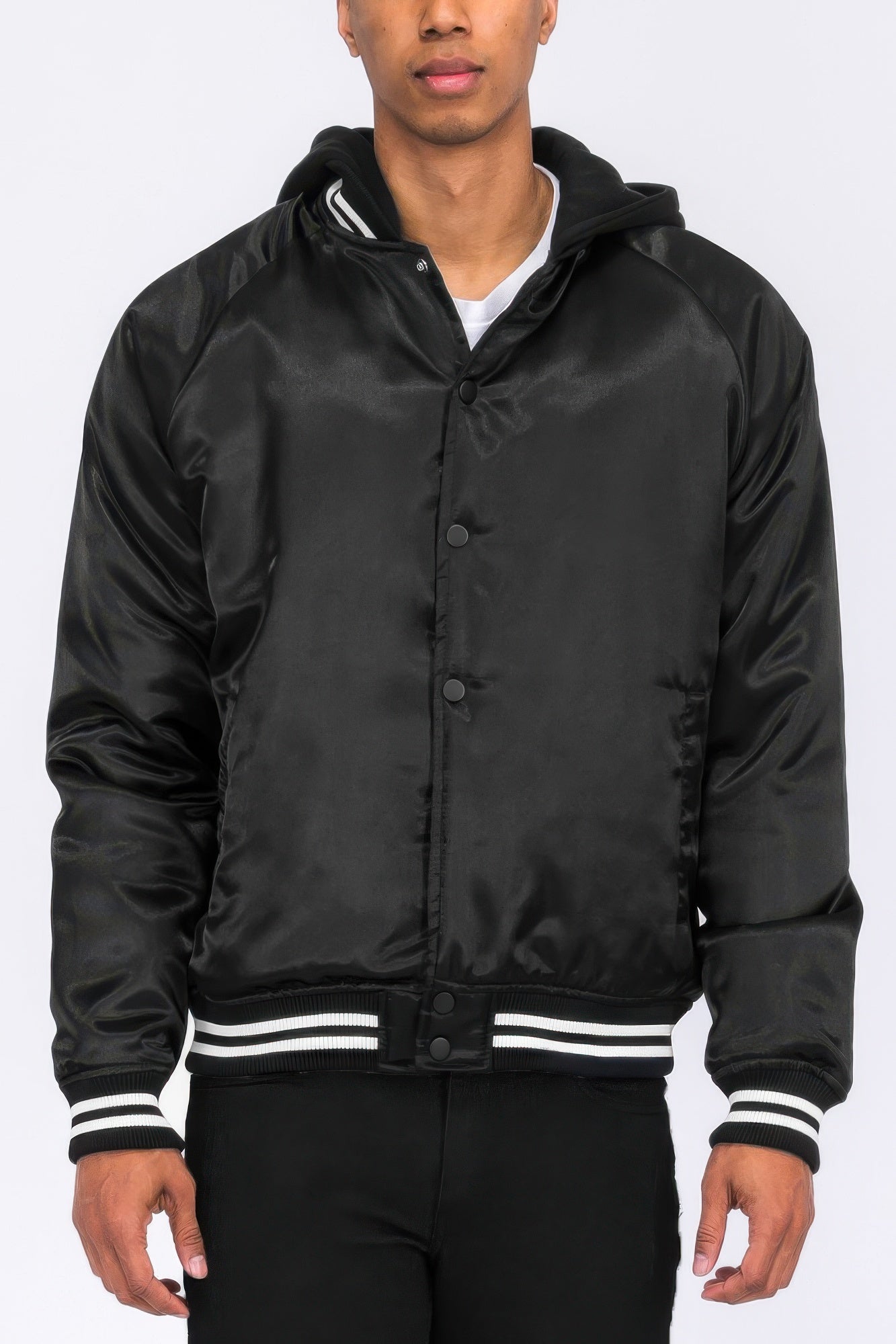 Stacey B's Satin Varsity Bomber Jacket