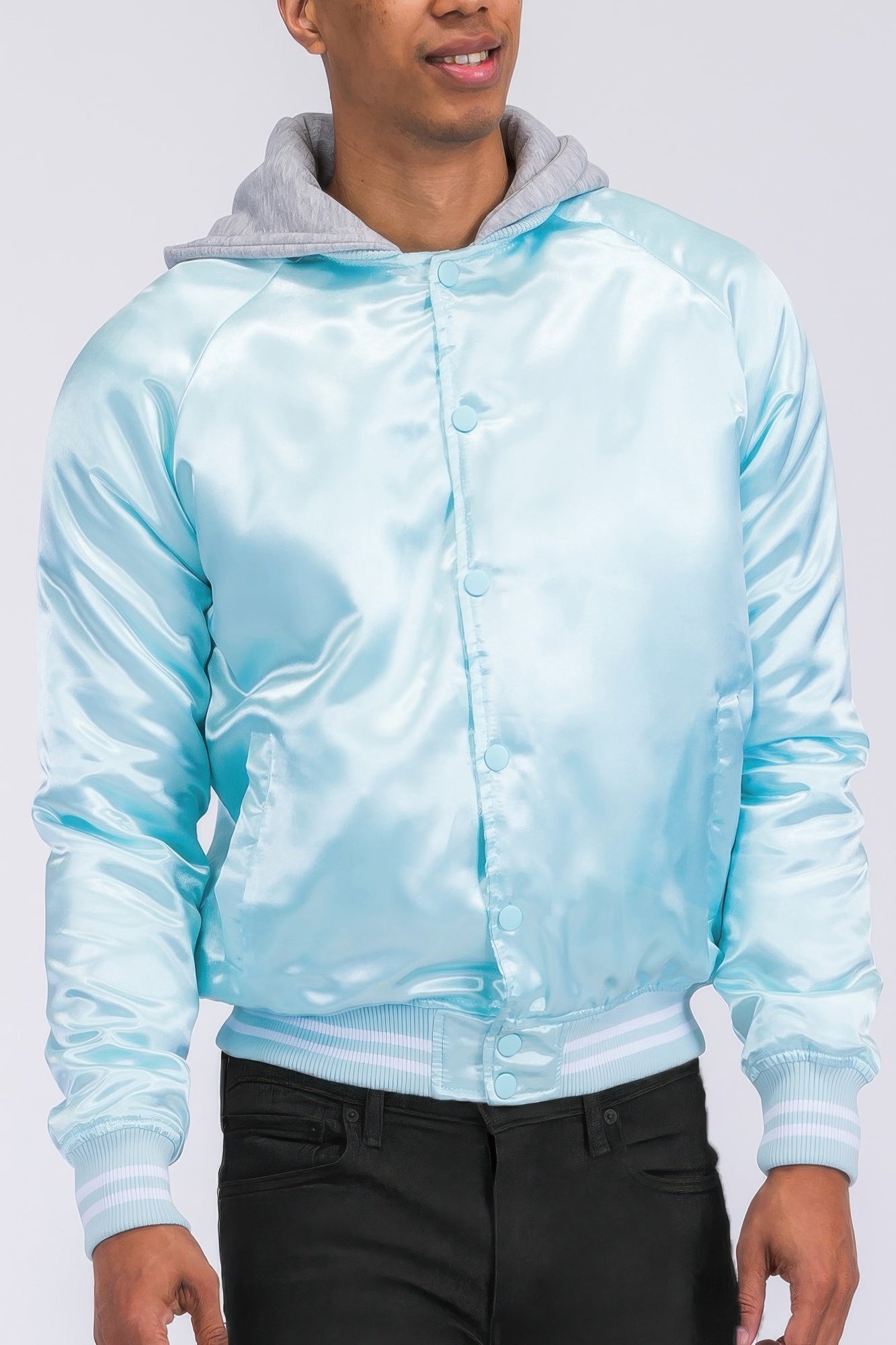 Stacey B's Satin Varsity Bomber Jacket