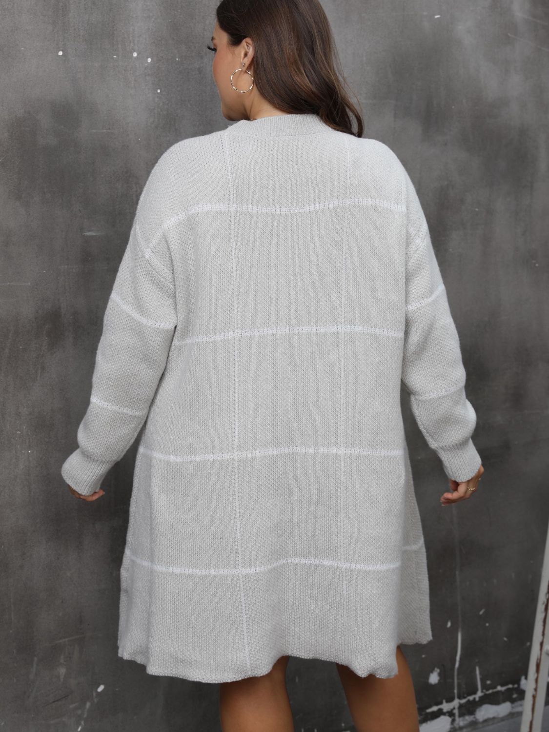 Stacey B's Round Neck Long Sleeve Sweater Dress