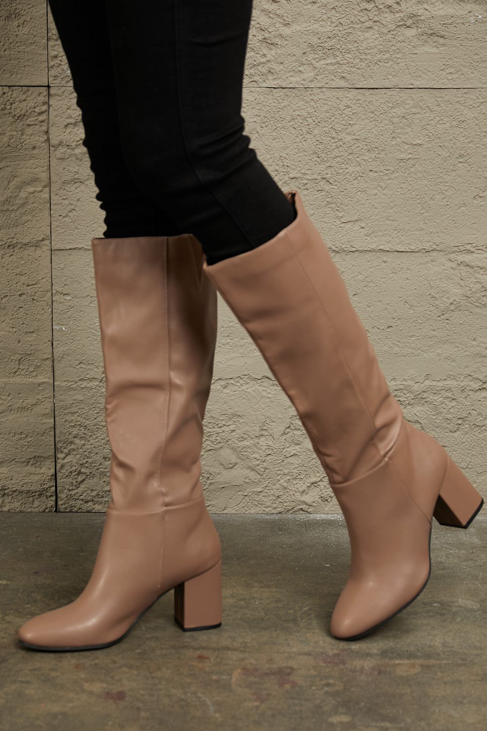 Stacey B's East Lion Corp Block Heel Knee High Boots