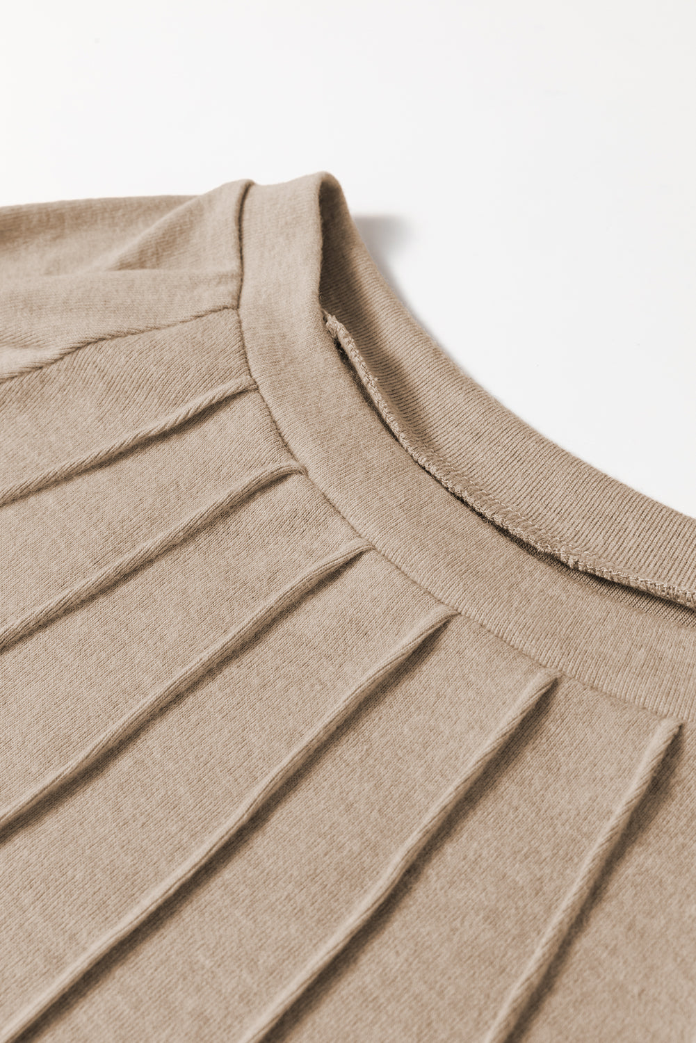 Stacey B's Parchment Seam Detail Lace Contrast Cuffs Raglan Sleeve Top
