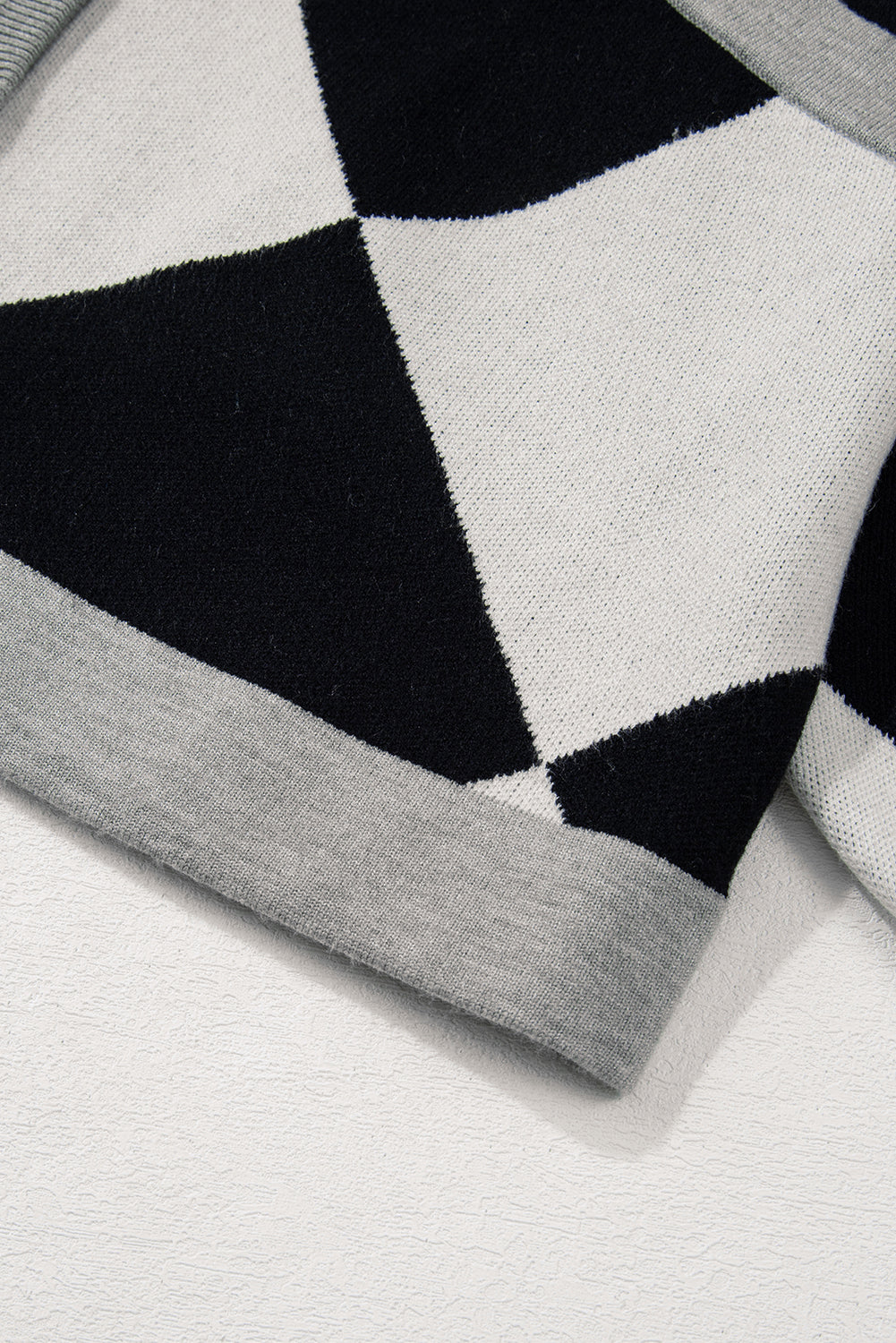 Stacey B's Black Colorblock Drop Shoulder Buttoned Loose Cardigan