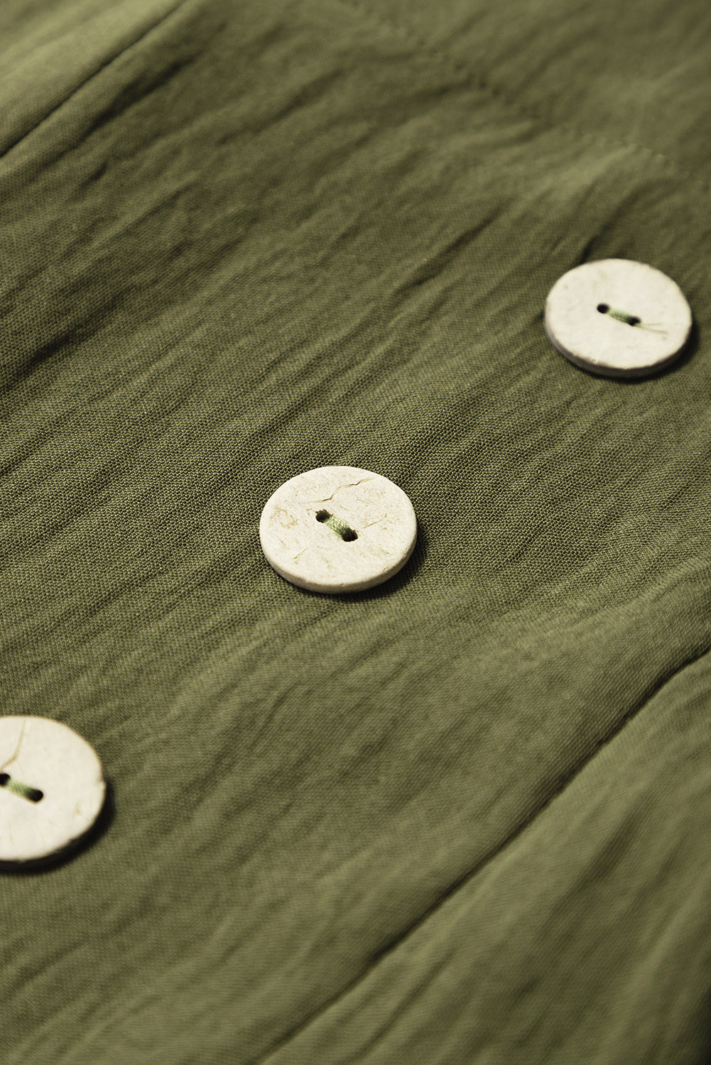 Stacey B's Jungle Green Solid Color Buttoned Straight Leg Overall