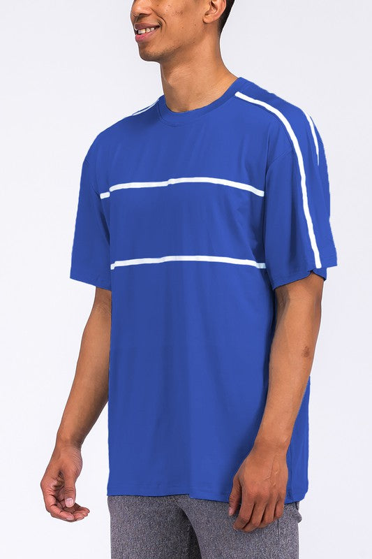 Stacey B's Round Neck Tape Stripe T- Shirt