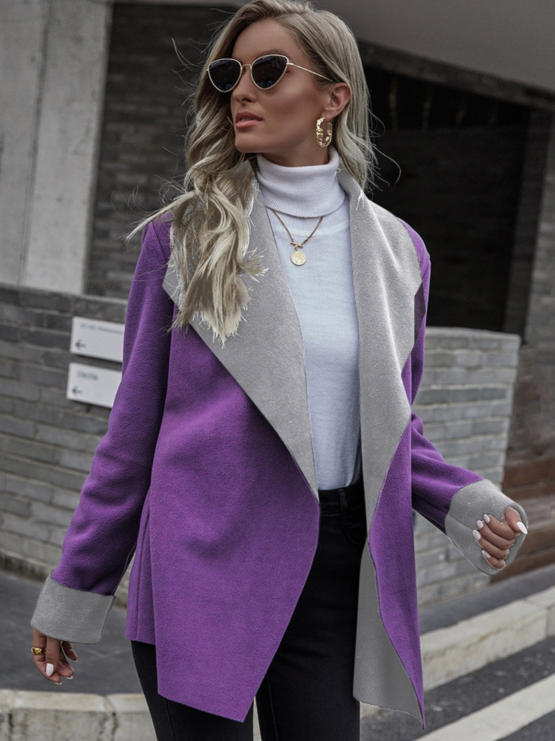 Stacey B's Open Front Long Sleeve Jacket