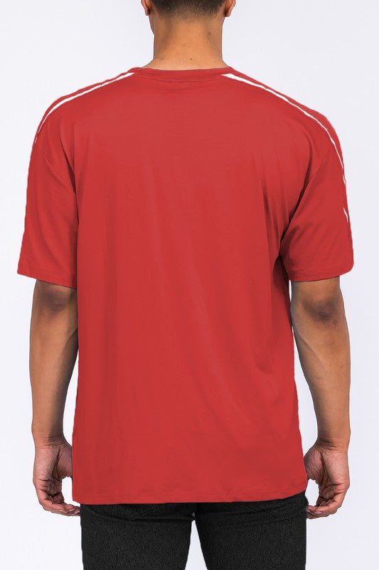 Stacey B's Round Neck Tape Stripe T Shirt