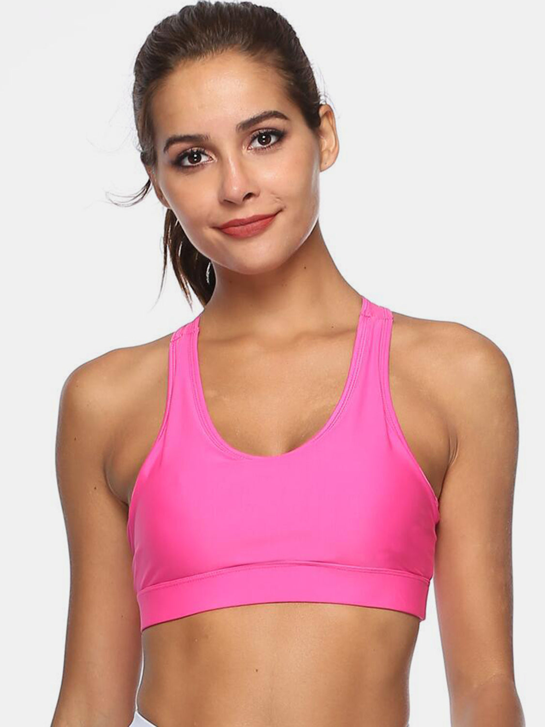 Stacey B's Cutout Scoop Neck Active Tank