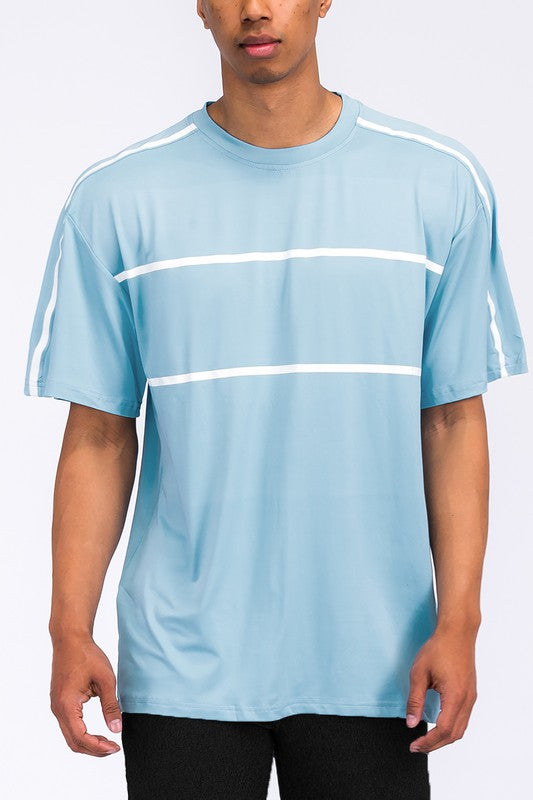 Stacey B's Round Neck Tape Stripe T Shirt